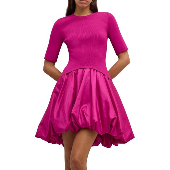 SIMKHAI  Kenny Ribbed Bubble Mini Dress Size XS NEW - Picture 10 of 13